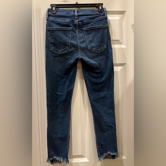 Women’s Citizens of Humanity Rocket Cropped Skinny Rough Bottom Denim Jeans (27) - Picture 2 of 6